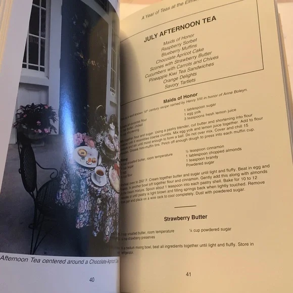 Autographed Tea menu and recipes - Picture 6 of 9